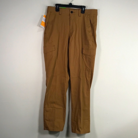 Haggar Trek Straight Fit Cargo Pant Men's Size 32W x 30L - Light Brown